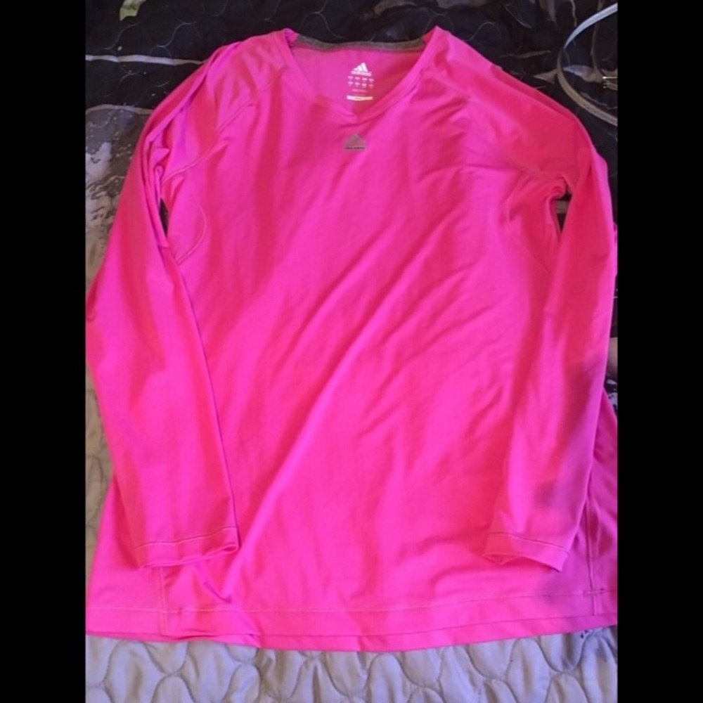 Adidas hot pink long sleeve